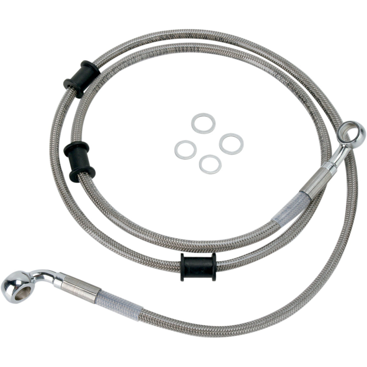DRAG SPECIALTIES 1741-2792 Stainless Steel Brake Line Kit Brake Line - Front (Upper) - Stainless Steel