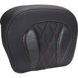 MUSTANG 0822-0643 88440MO Chopped Tour-Pak® Sissy Bar Pad Chopped Tour-Pak® Pad - Mandarin Orange Stitching - FLH/FLT '23-'25