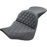 Saddlemen Explorer Lattice Stitch Seat Lattice Stitched FL FX - 818-27-029LS For Harley Softail 2018-2026