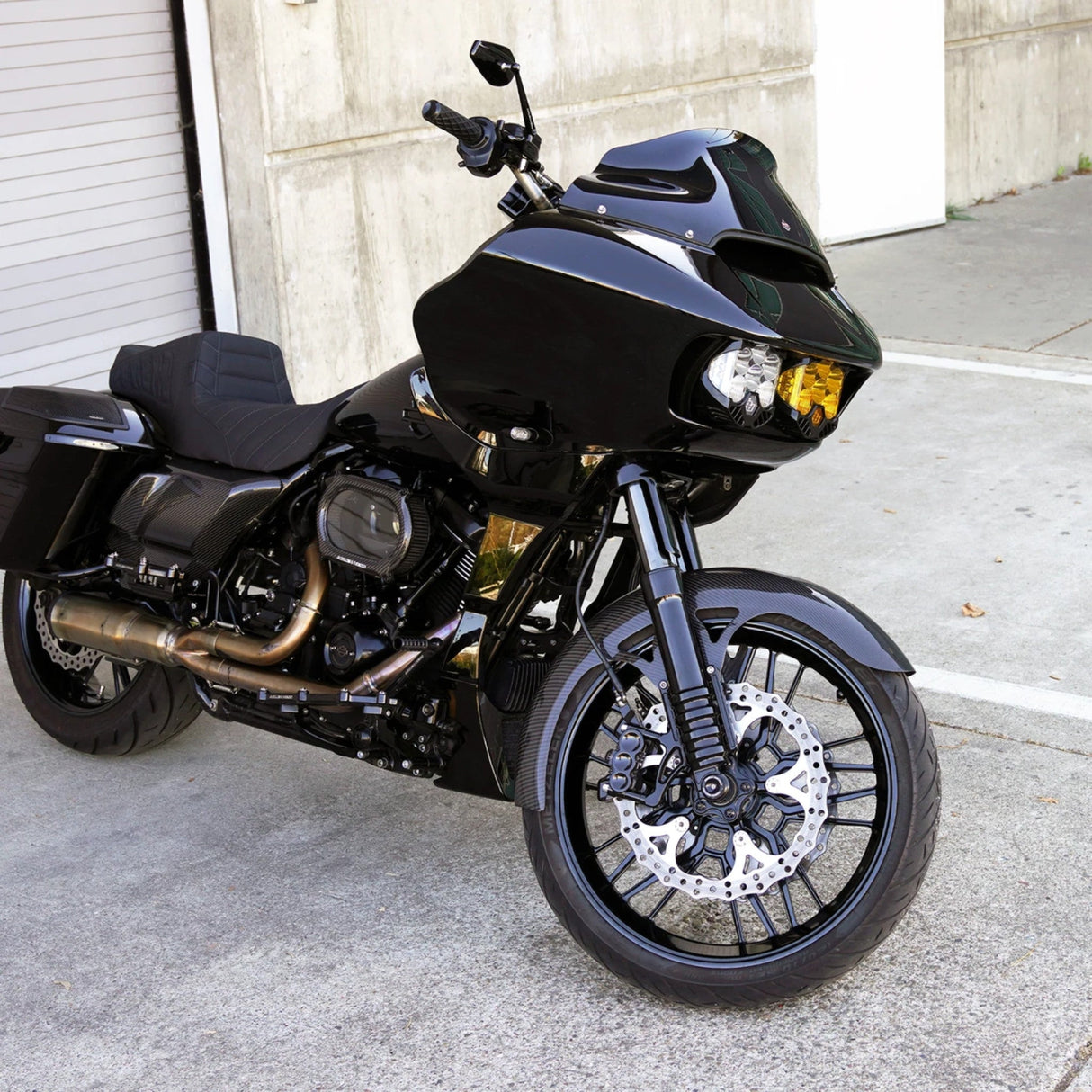 Arlen Ness Carbon Fiber 21" Wrapper Front Fender Wrapper 21" Gloss - 210-083 For Harley Road Glide 2015-2023