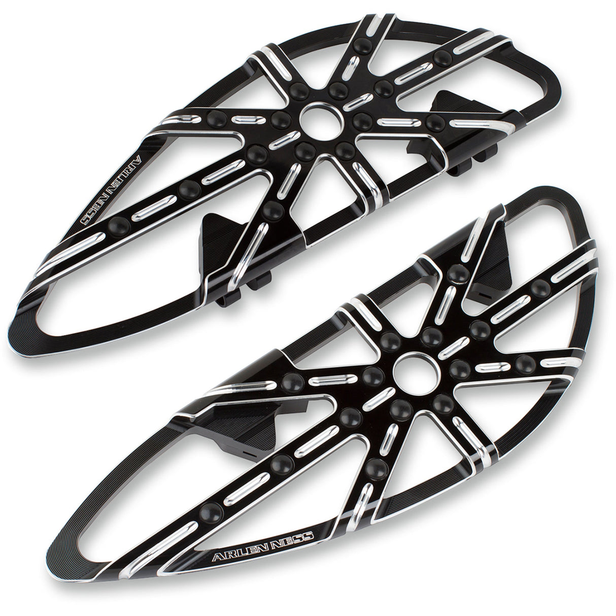 Arlen Ness 10 Gauge Floorboards Driver Black - 06-861 For Harley Motorcycles 1980-2026