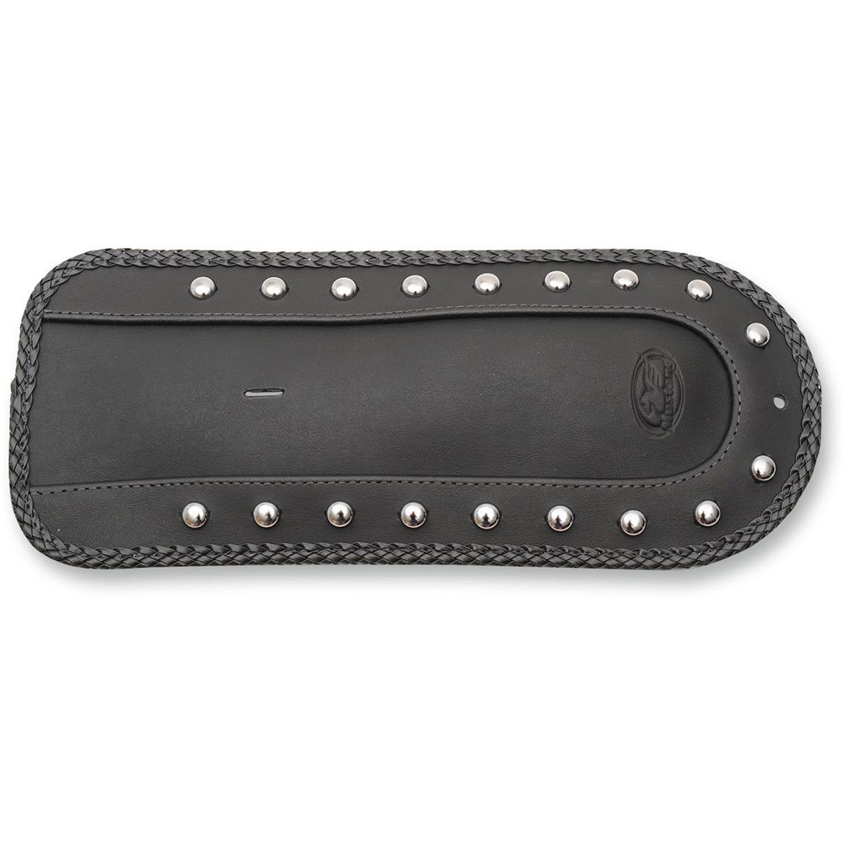 Mustang Fender Bib For Solo Seat — Studded Smooth Chrome-Studded Black - 78056 For Harley Dyna 1991-2005
