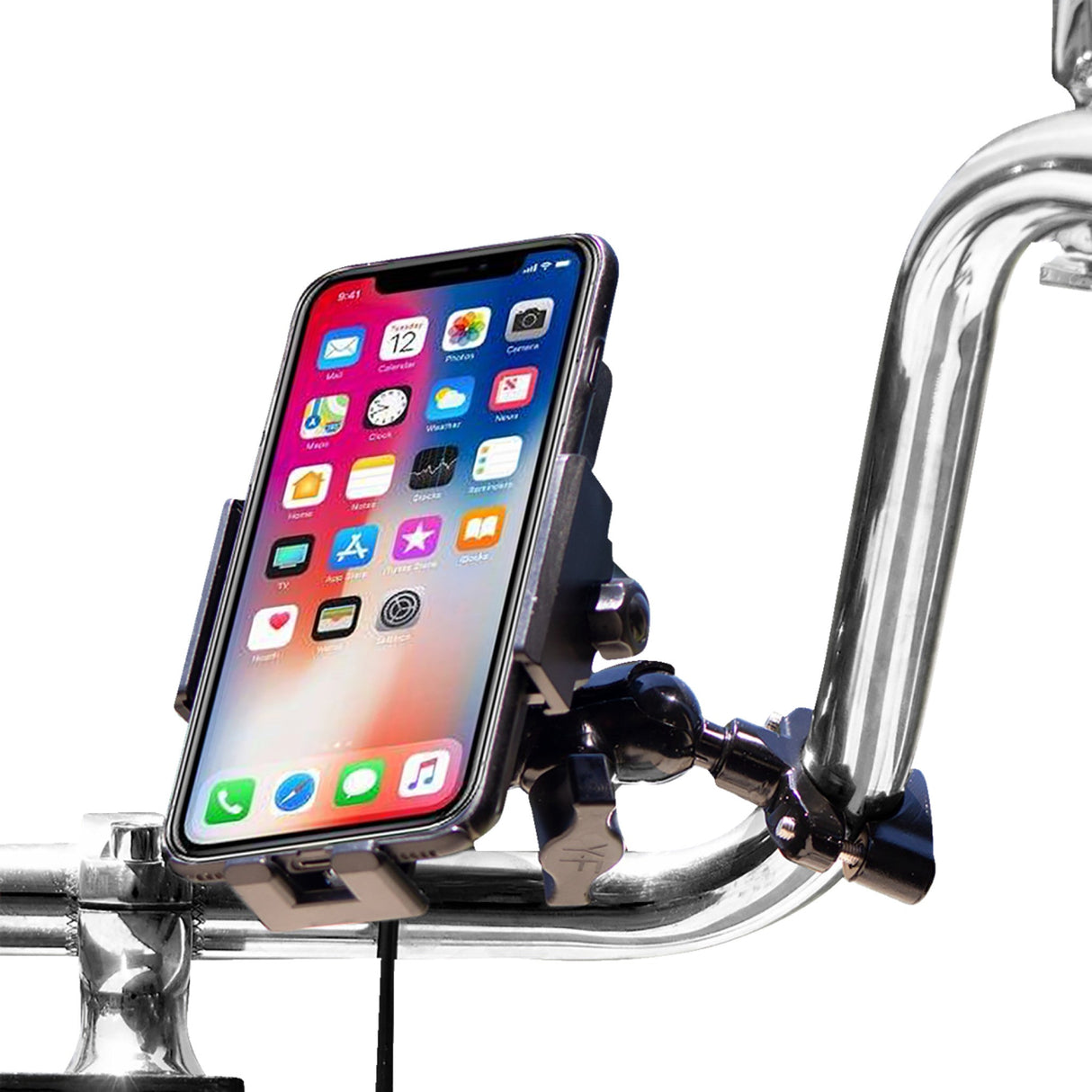 RIDEPOWER 0636-0197 RPPMMTLBKBW12 Phone Holder Ball Mount Ball Mount - Phone Holder - Wireless Charging