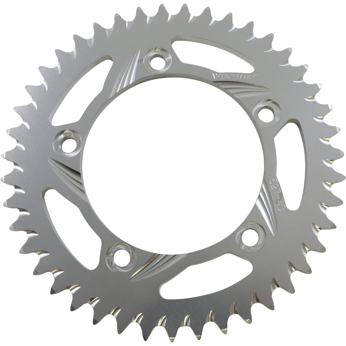 Vortex Aluminum Rear Sprocket Aluminum 43 Tooth Silver - 527-43 For Suzuki Motorcycles 2000-2020 | Triumph Motorcycles 2000-2016