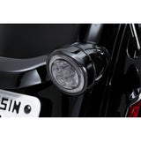 Ciro Fang® Rear Turn Signal Light Inserts Red LED Smoke Lens Black - 45621 For Harley Motorcycles 1957-2026