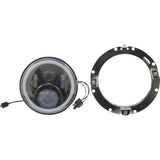 Custom Dynamics ProGLOW™ LED Headlamp With Color Changing Halo With Mounting Ring Black - PG-7-13-B For Harley Motorcycles 1994-2017