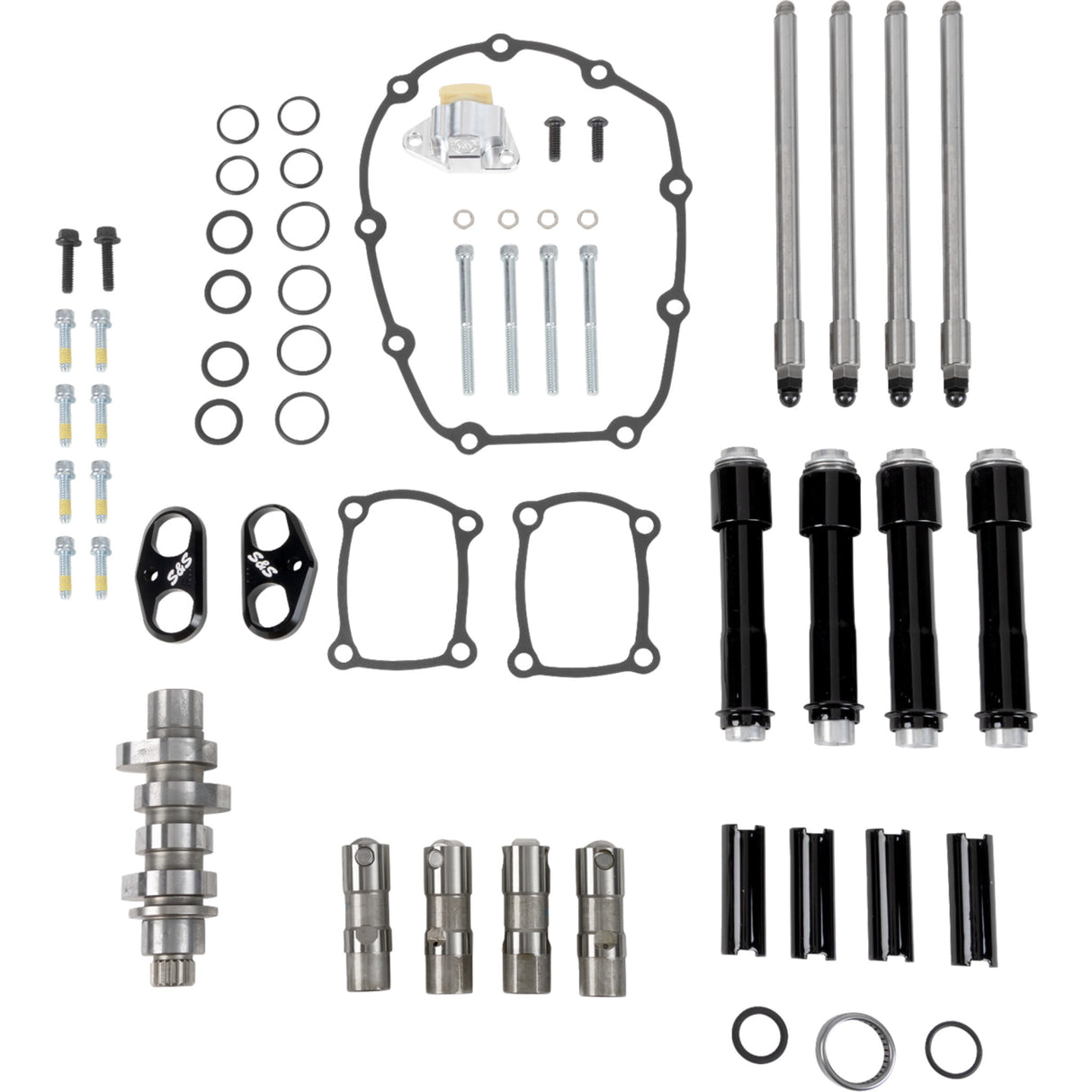 S&S CYCLE 0925-1641 310-1410 496 Camshaft Kit with Pushrod Tubes Camshaft Kit - 496 Chain Drive - Black Pushrod Tubes - M8