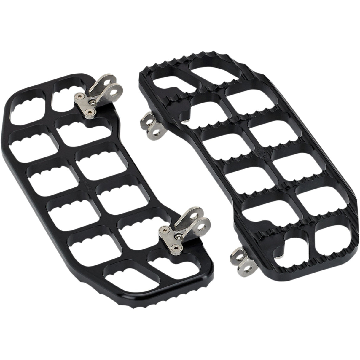 Joker Machine Serrated Floorboards Black - 08-640-1B For Harley Motorcycles 1980-2026