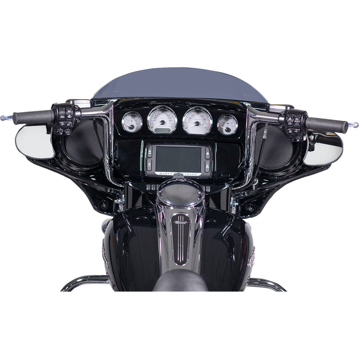 FAT Baggers INC. 1-1/4" EZ Install Pointed Top Handlebar 12" Chrome - 905012 For Harley Touring 1986-2022