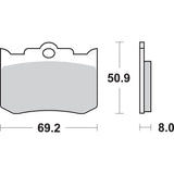 SBS Sintered Metal Caliper Brake Pad - 678H.CT