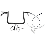 FAT Baggers INC. 1-1/4" EZ Install Pointed Top Handlebar 11" Black - 949011-B For Harley Street Glide 2023-2026