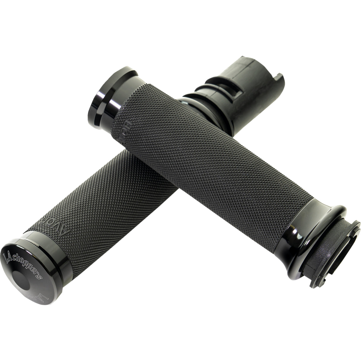 LA Choppers County Line Grips TBW Black - LA-7493-01B For Harley Touring 2023-2026