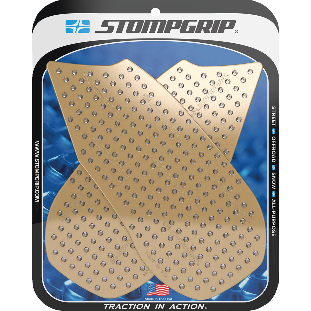 STOMPGRIP 4320-2852 55-10-0160C Volcano Profile Traction Pad Tank Grips Traction Pad Tank Grips - Volcano - Clear - CB1000R