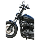 Thrashin Supply CO. Handlebar Risers Straight 8" Gauge Cutout Black - TSC-8025-1 For Harley Softail 2018-2025