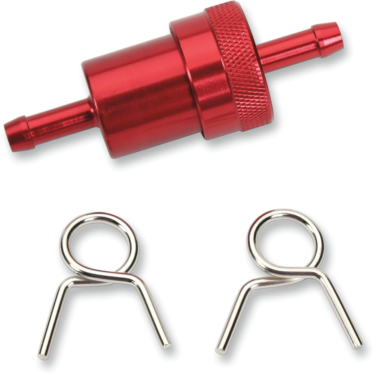 EMGO 14-34470 14-34470 Anodized Aluminum Fuel Filter red - 1/4"