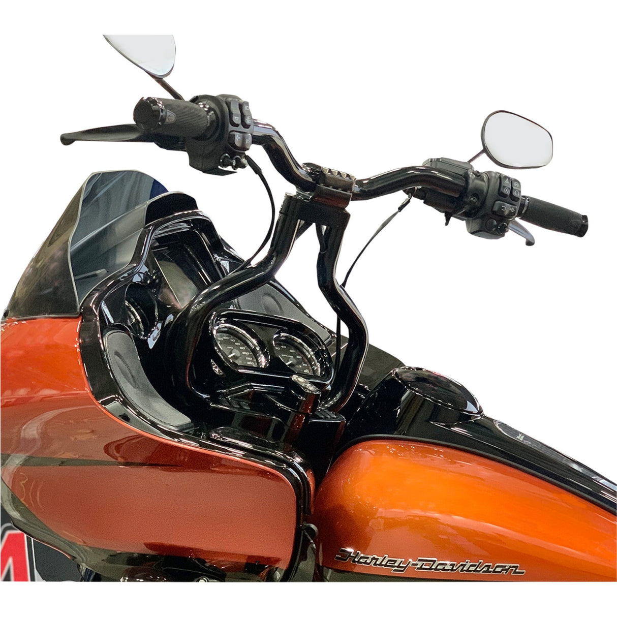 LA CHOPPERS 0601-5242 LA-7339-14B Double Walled Road Glide Kage Fighter T-Bar - Handlebar - Kage Fighter - 14" - Black