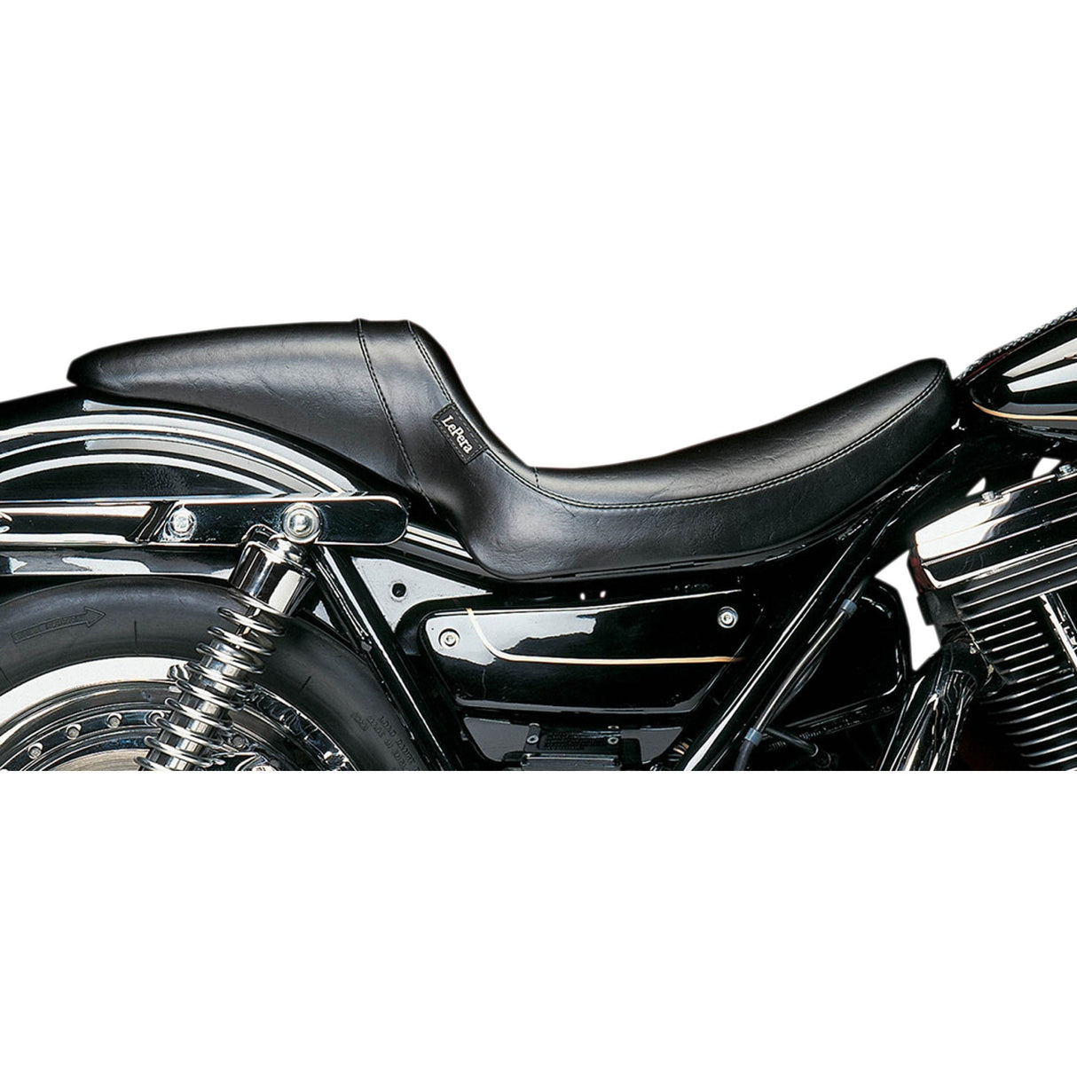 LePera Daytona Sport Seat Smooth Black - L-541S For Harley Dyna 1982-1994