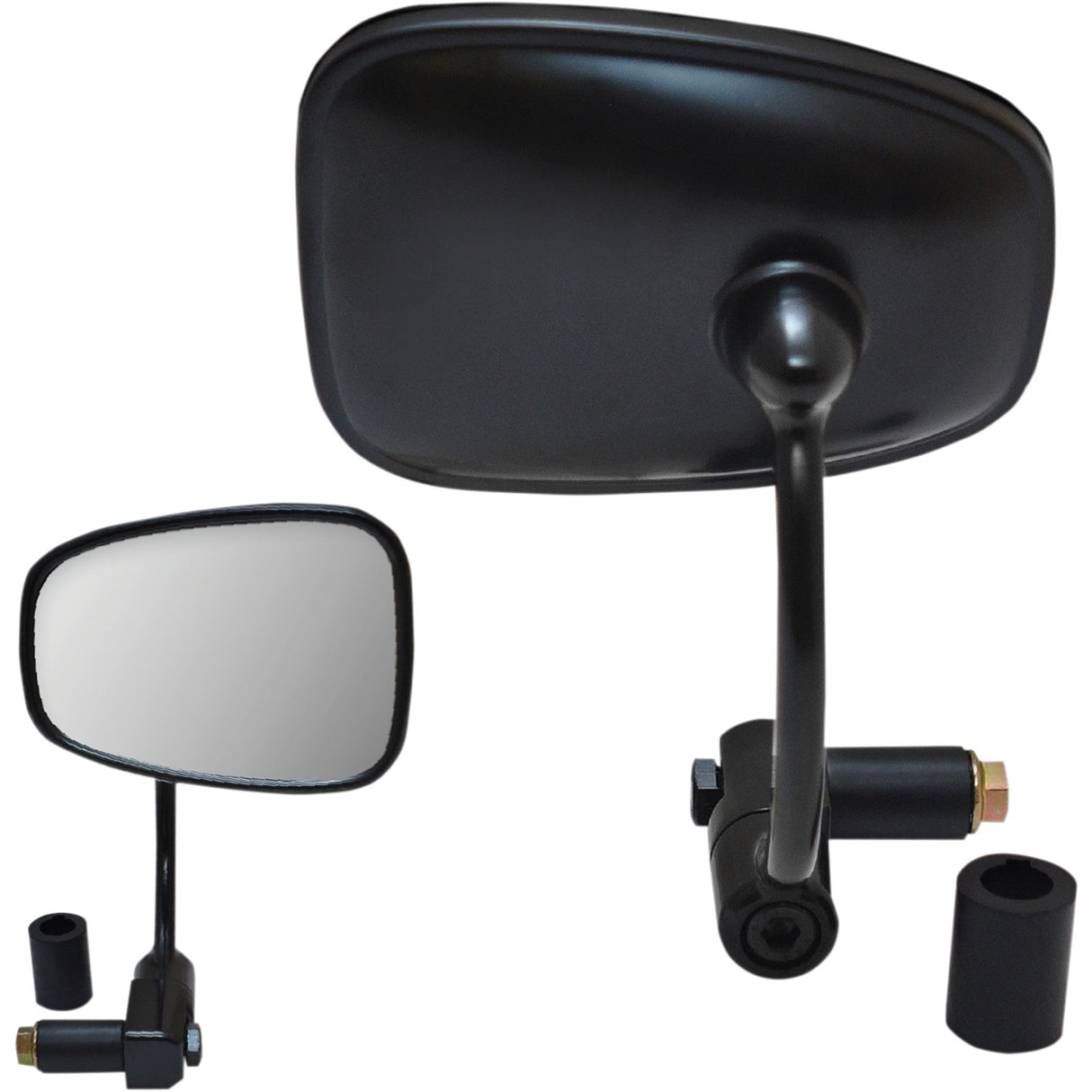 PARTS UNLIMITED 0640-0929 Bar-End Mirror — Rectangle Mirror - Bar End - Semi-rectangular - 7/8"