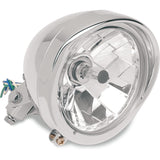 DRAG SPECIALTIES Diamond-Style Bottom-Mount 5-3/4" Headlight Assemblies Head Light with Visor - Clear Lens