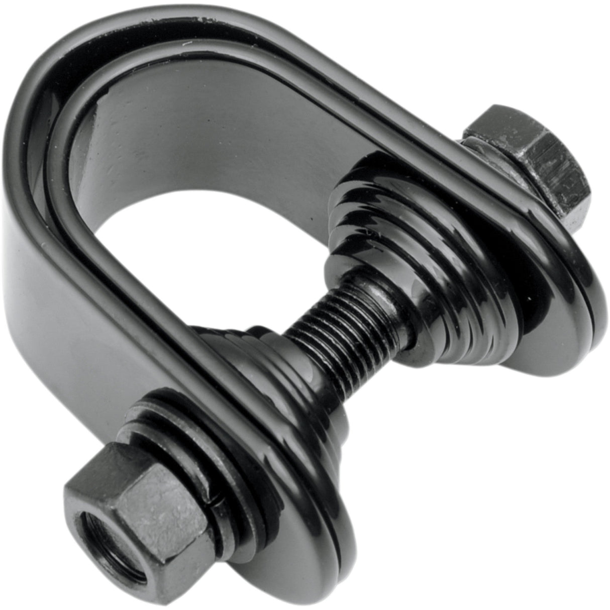 DRAG SPECIALTIES 2210-0273 Clamp Assembly for Mini Speedometer/Tachometer Mini Speedometer/Tachometer Clamp - For 1"/1.25" Tube - Gloss Black