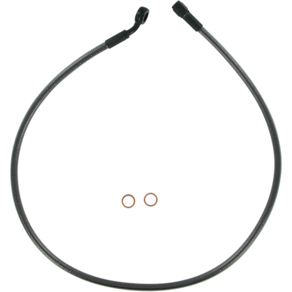 MAGNUM SHIELDING 1741-1679 47129 Alternate Length Designer Series Braided Non-ABS Front Upper Brake Line Kit - 10 mm-35° - 29" - Black Pearl