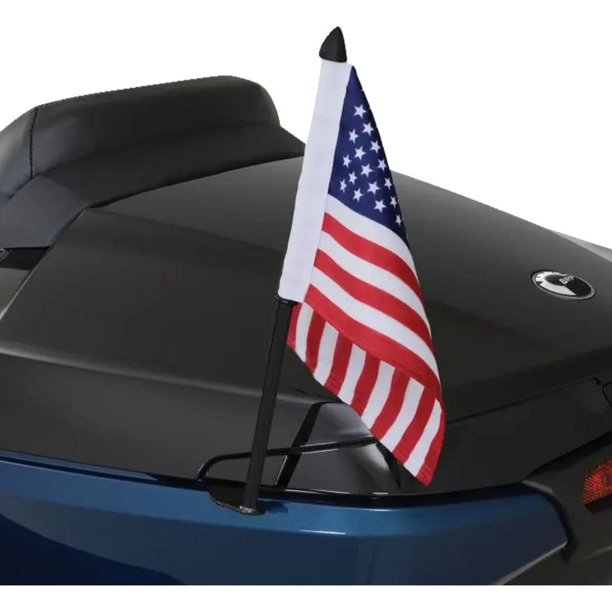 SHOW CHROME 0521-2066 41-210LBK Flag Pole For Can-Am RT with US Flag Flag Pole - Left - Black - Can-Am RT/F3