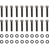 DRAG SPECIALTIES 2401-1022 M-Eight Bolt Kit Bolt Kit - Rocker Cover - Smooth/Socket-Head - Black/Chrome - M8