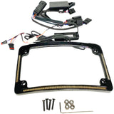 Custom Dynamics LED Radius License Plate Frame Black - TF05-BCM-B For Harley Touring 2014-2025