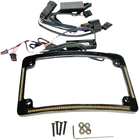 Plug & Play Run/Brake/Turn LED Radius License Plate Frame