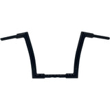 FAT Baggers INC. 1-1/2" EZ Install Flat Top Handlebar 12" Black - 607012-B For Harley Touring 2008-2016