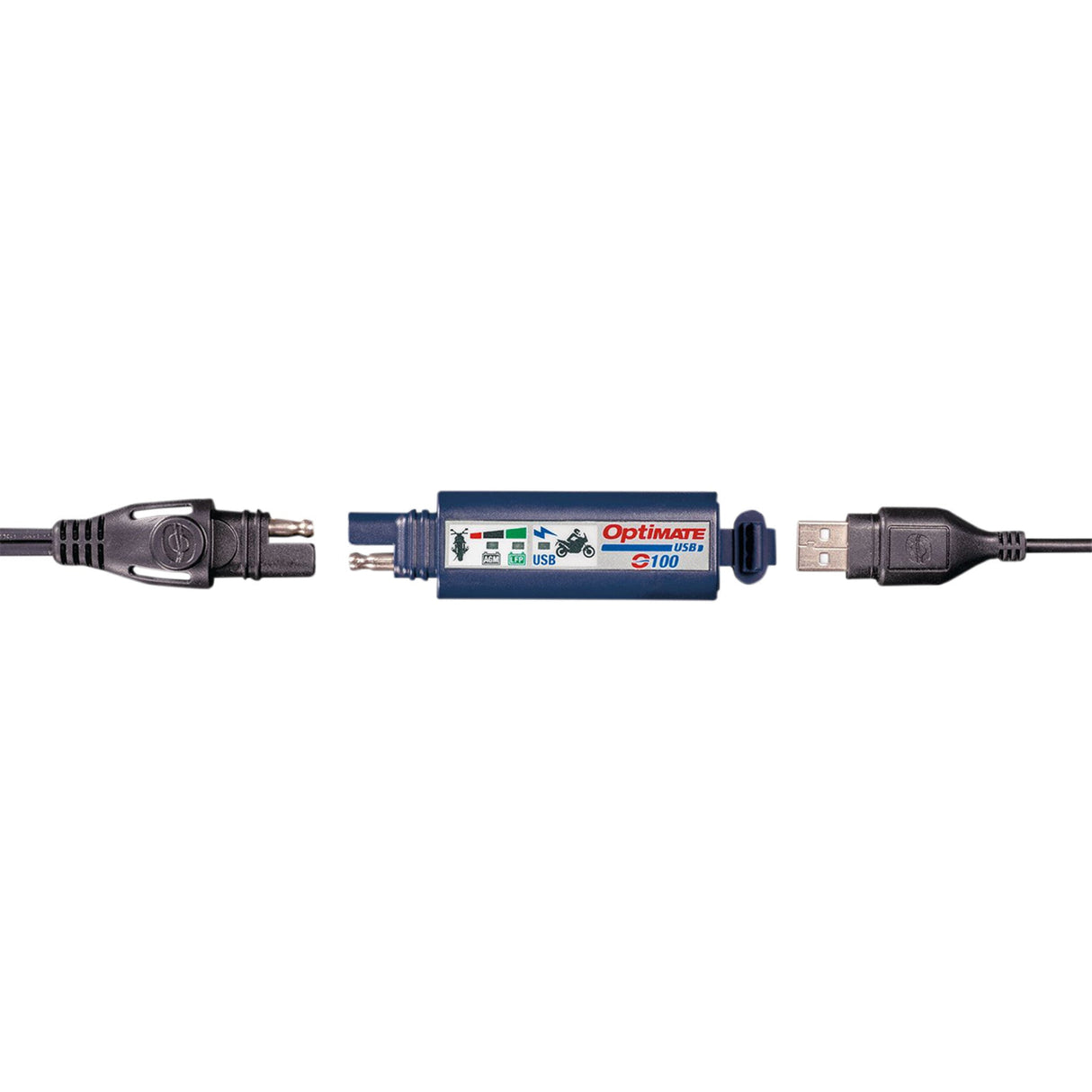 TECMATE 3807-0539 O-100V3 OptiMate™ Single USB Charger SAE to USB Charger - 2 Pin Connector - LED