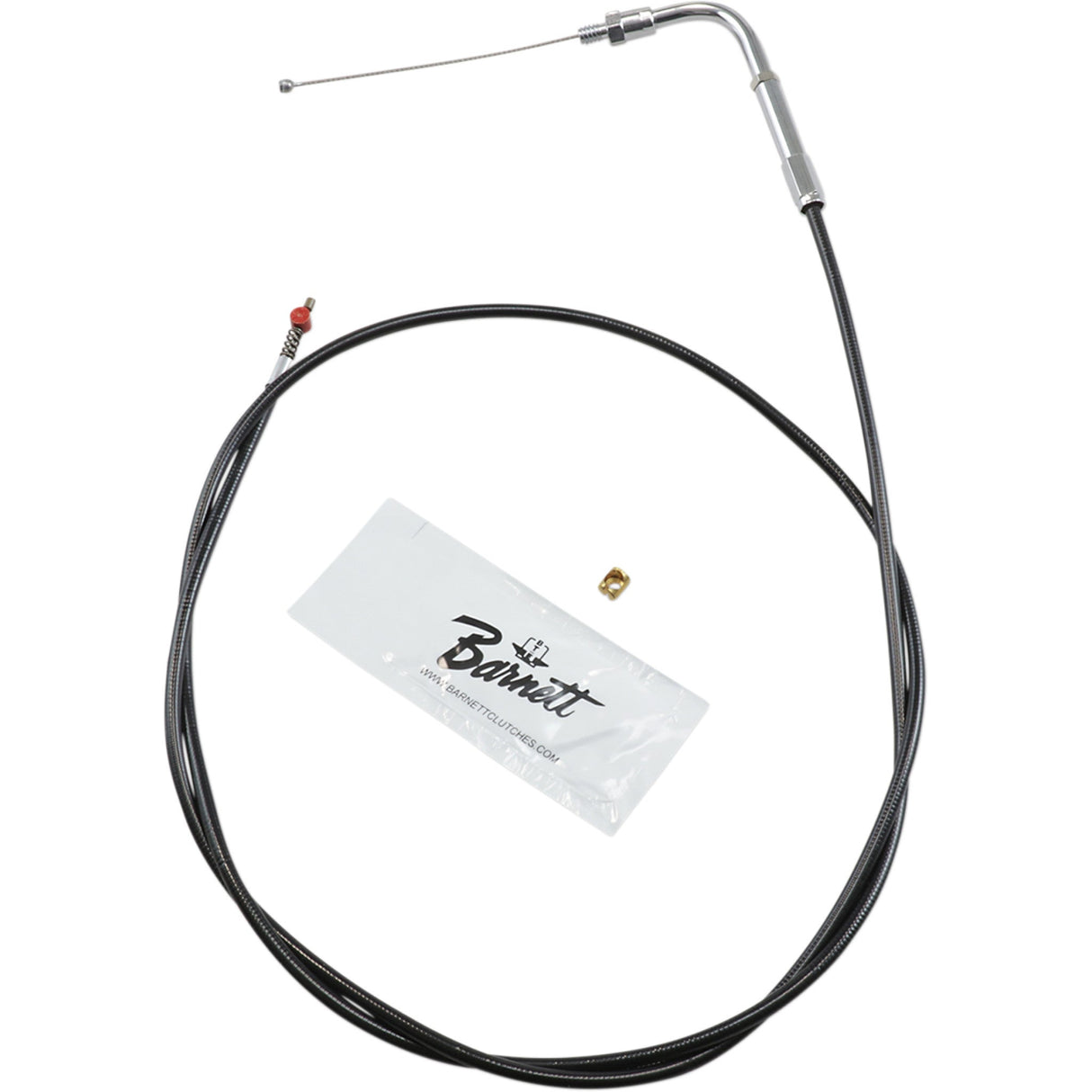 Barnett Black Vinyl Throttle Idle Cable +6" Size 48" Length - 101-30-40008-06 For Harley Touring 1990-1995