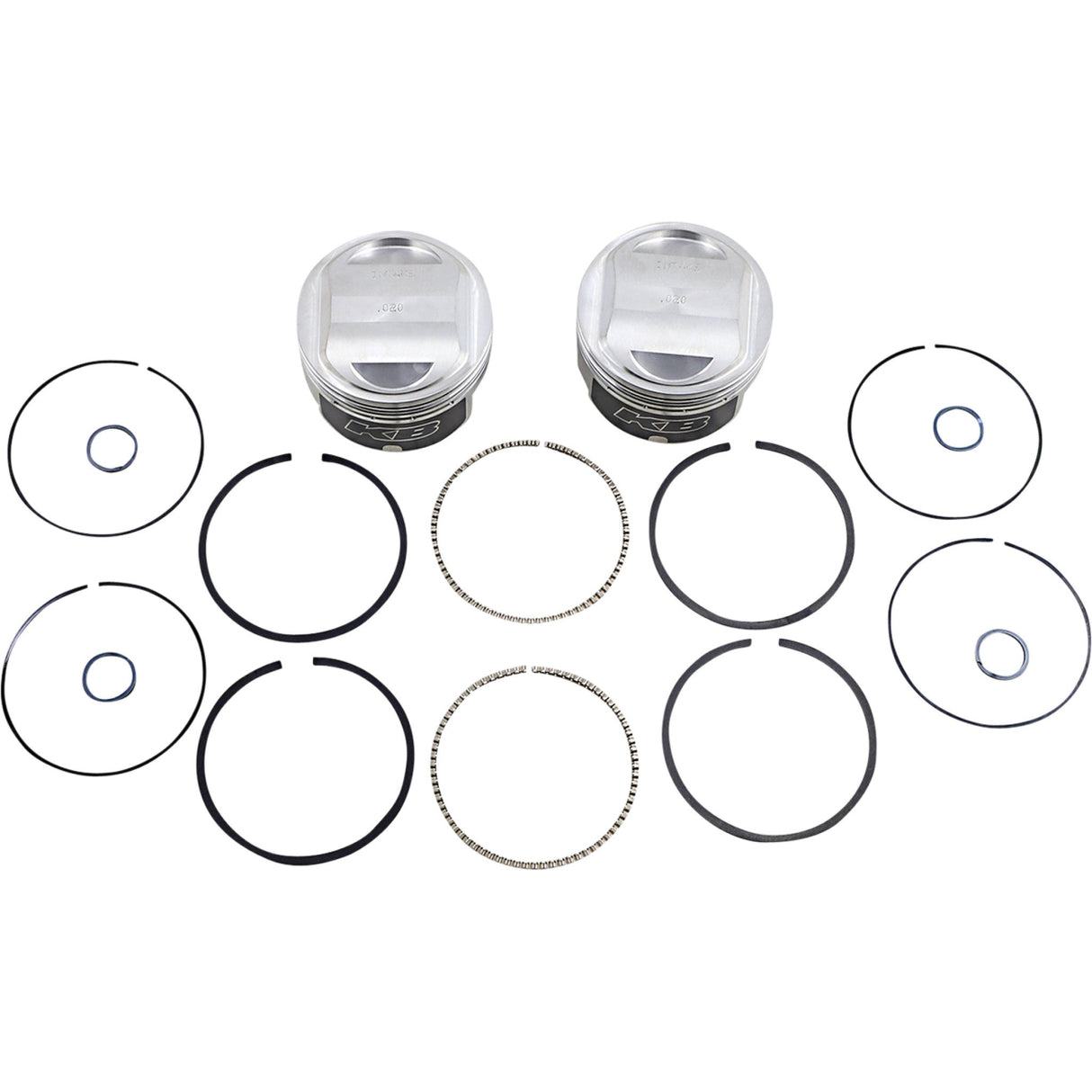 KB Performance Hypereutectic Piston Kit 3.750" +0.020" 10.5:1 CR 88" Twin Cam - KB426C.020 For Harley Motorcycles 1999-2006