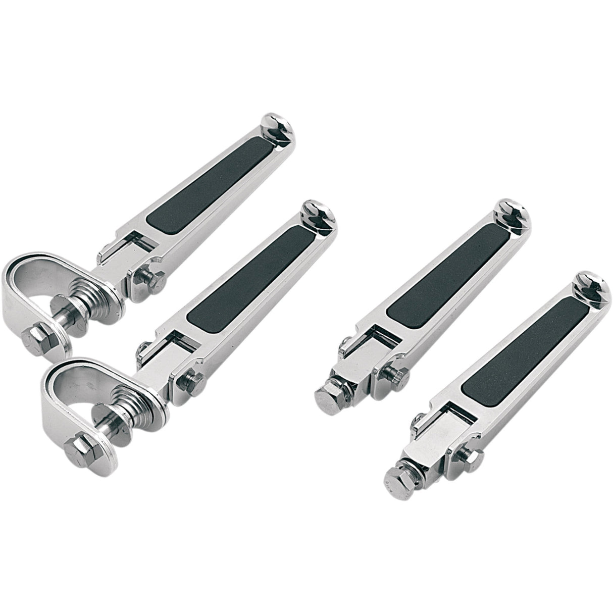 DRAG SPECIALTIES 1904-1764 Footpegs with Rubber Inlay U-Clamp Footpegs - Rubber Inlay