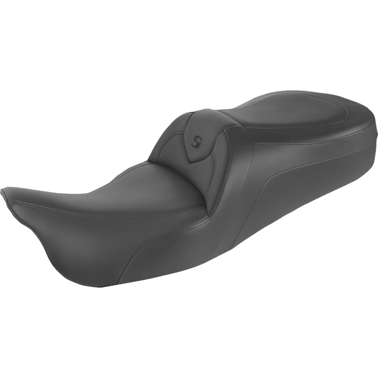 Saddlemen RoadSofa™ Seat For Trikes Without Backrest Black With Black Stitching - 808-07B-187T For Harley Touring 2008-2025