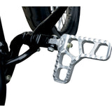 JOKER MACHINE 1620-1149 08-62-1 Adjustable Serrated Billet Footpegs - With Heel - Clear