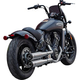 S&S Cycle Grand National Slip-On Mufflers Chrome 50-State - 4110-156 For Indian Scout 2015-2023
