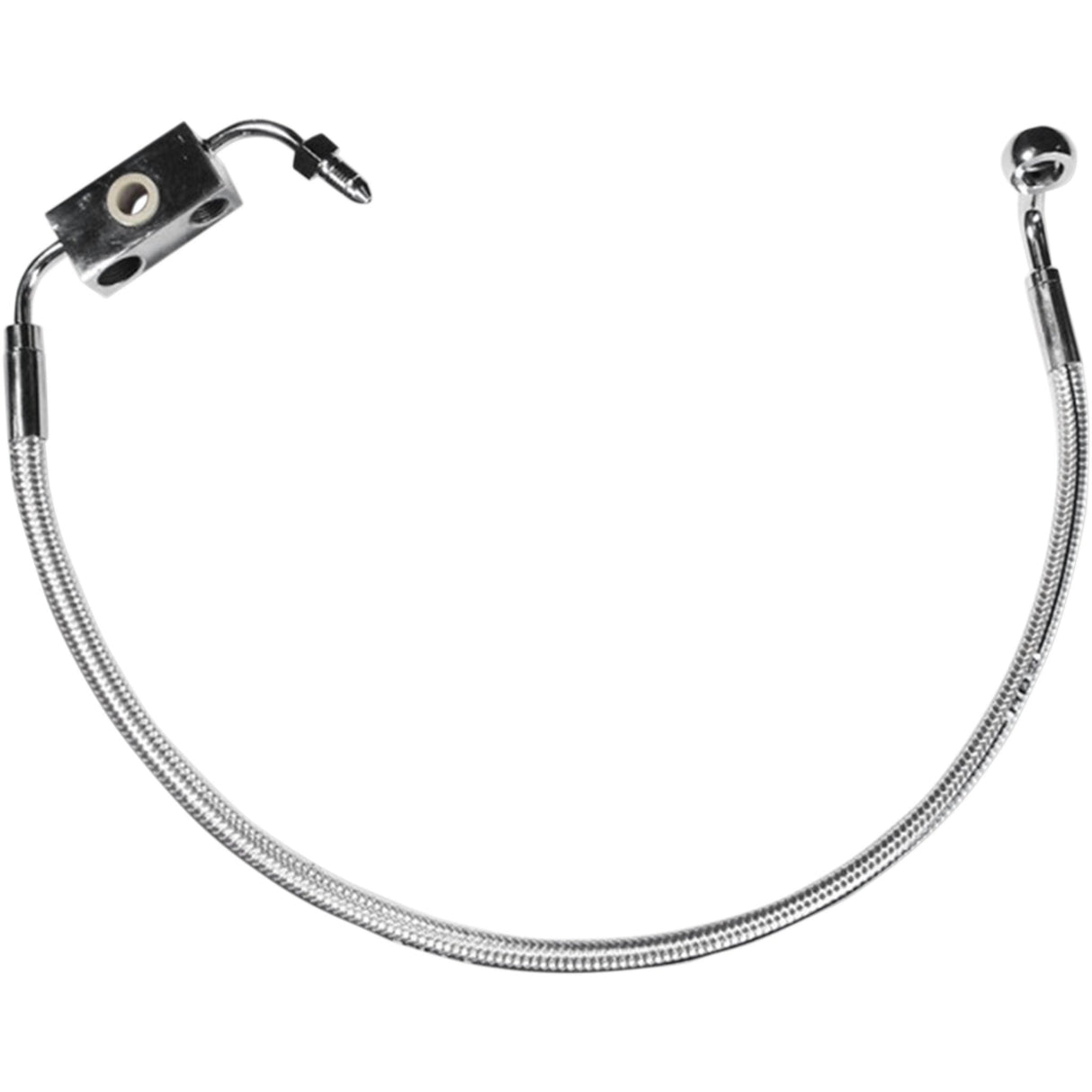 Magnum Shielding Designer Series Front Lower Brake Line Kit Sterling Chromite II - AS37006 For Harley Dyna 2012-2017