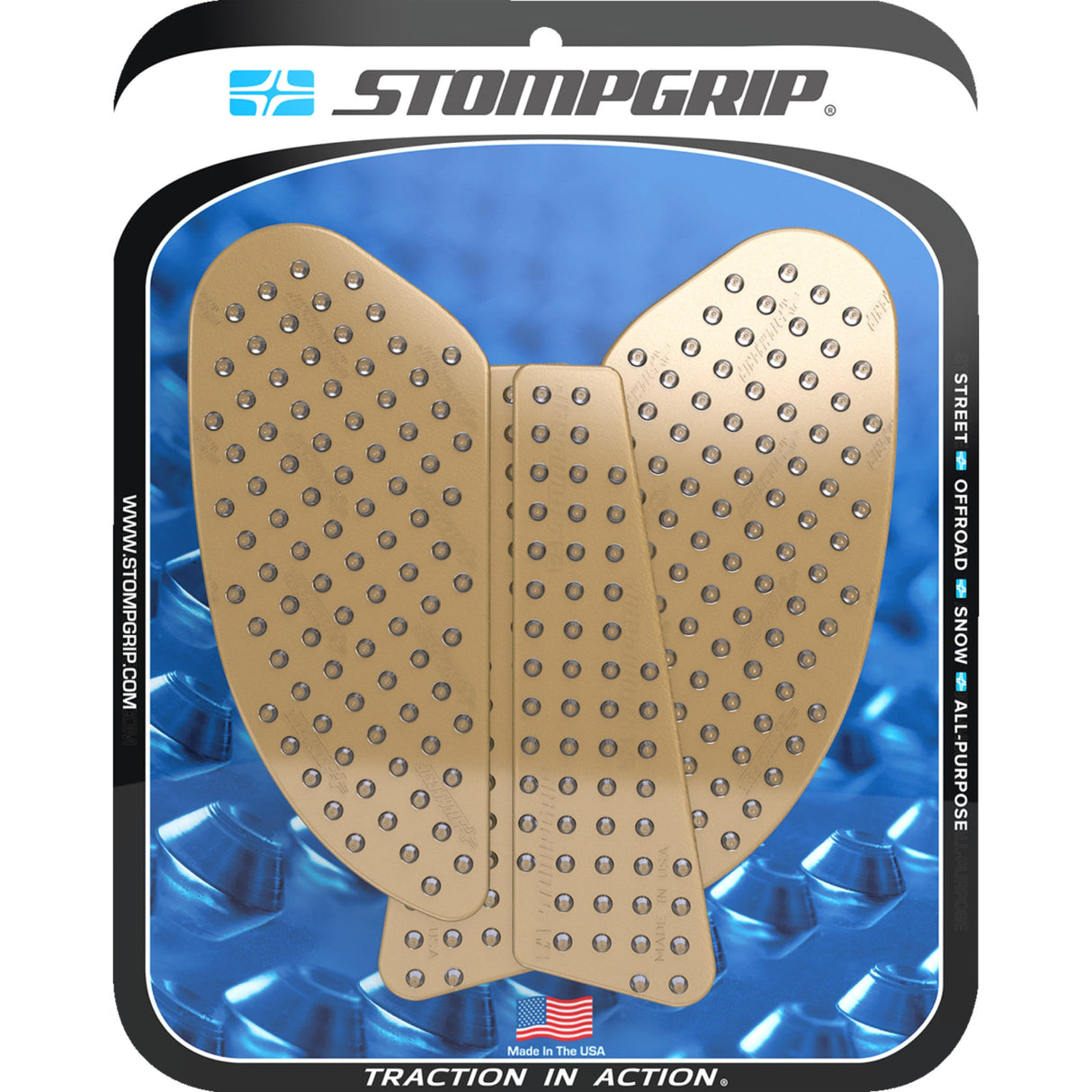 STOMPGRIP 4320-2880 55-10-0201C Volcano Profile Traction Pad Tank Grips Traction Pad Tank Grips - Volcano - Clear - Z H2