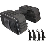 Nelson Rigg Road Trip Saddlebag Black - NR-400 For Harley 2000-2024 | Indian Scout 2015-2023 | BMW 18 2021-2024 | Triumph Speedmaster 2004-2016