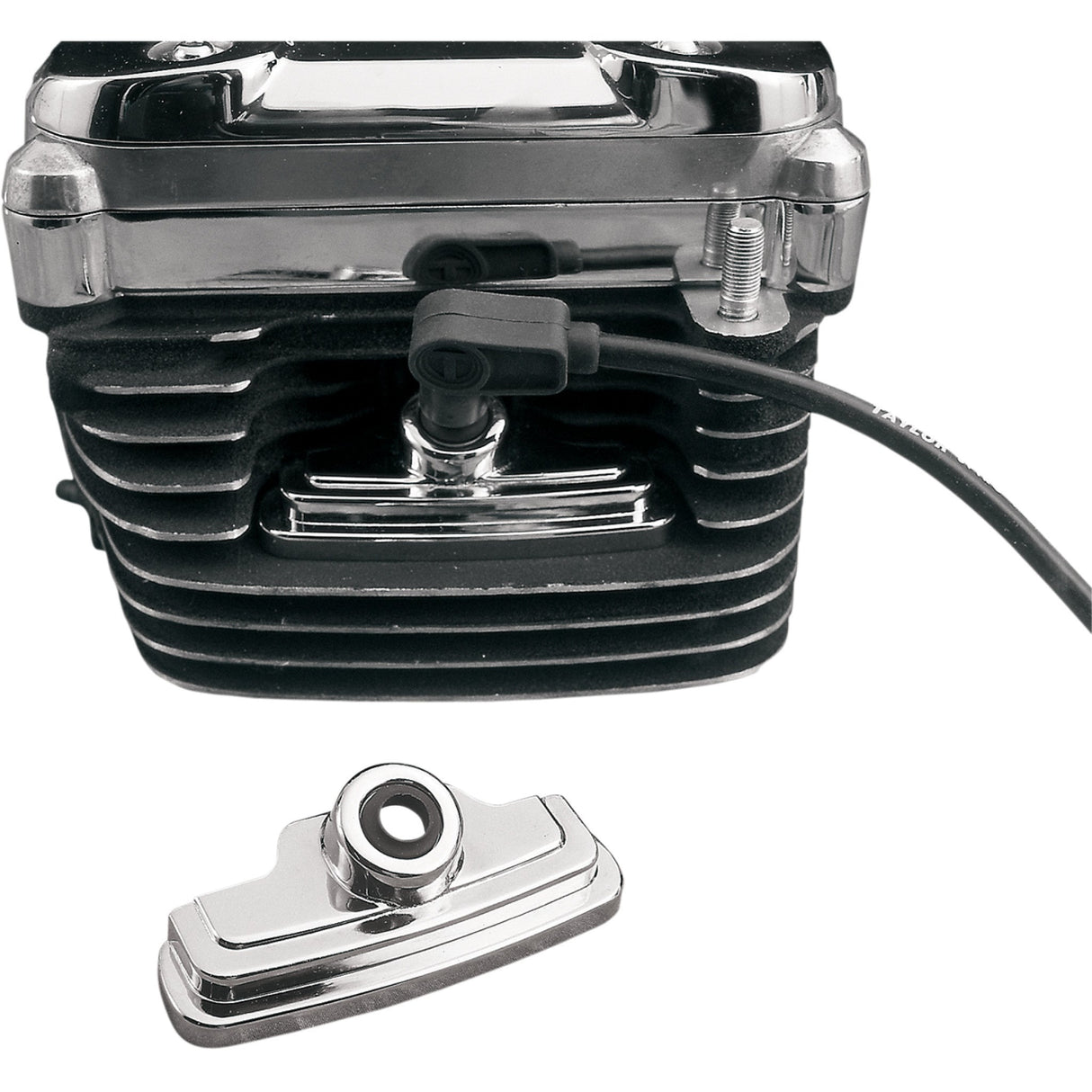 Drag Specialties Chrome Head Bolt Spark Plug Cover — Bolt Cover Chrome 80" For Harley Motorcycles 1986-1999