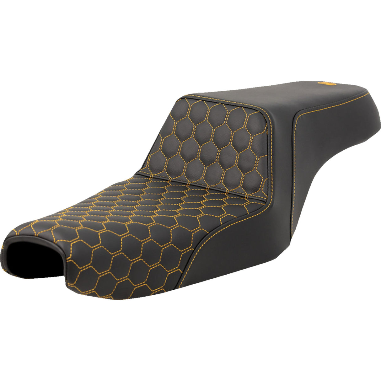 Saddlemen Honeycomb Step-Up Seat Honeycomb Gold Stitching 3.3 Gal Tank - 807-11-17707 For Harley Sportster 2004-2022 (3.3G Tank)