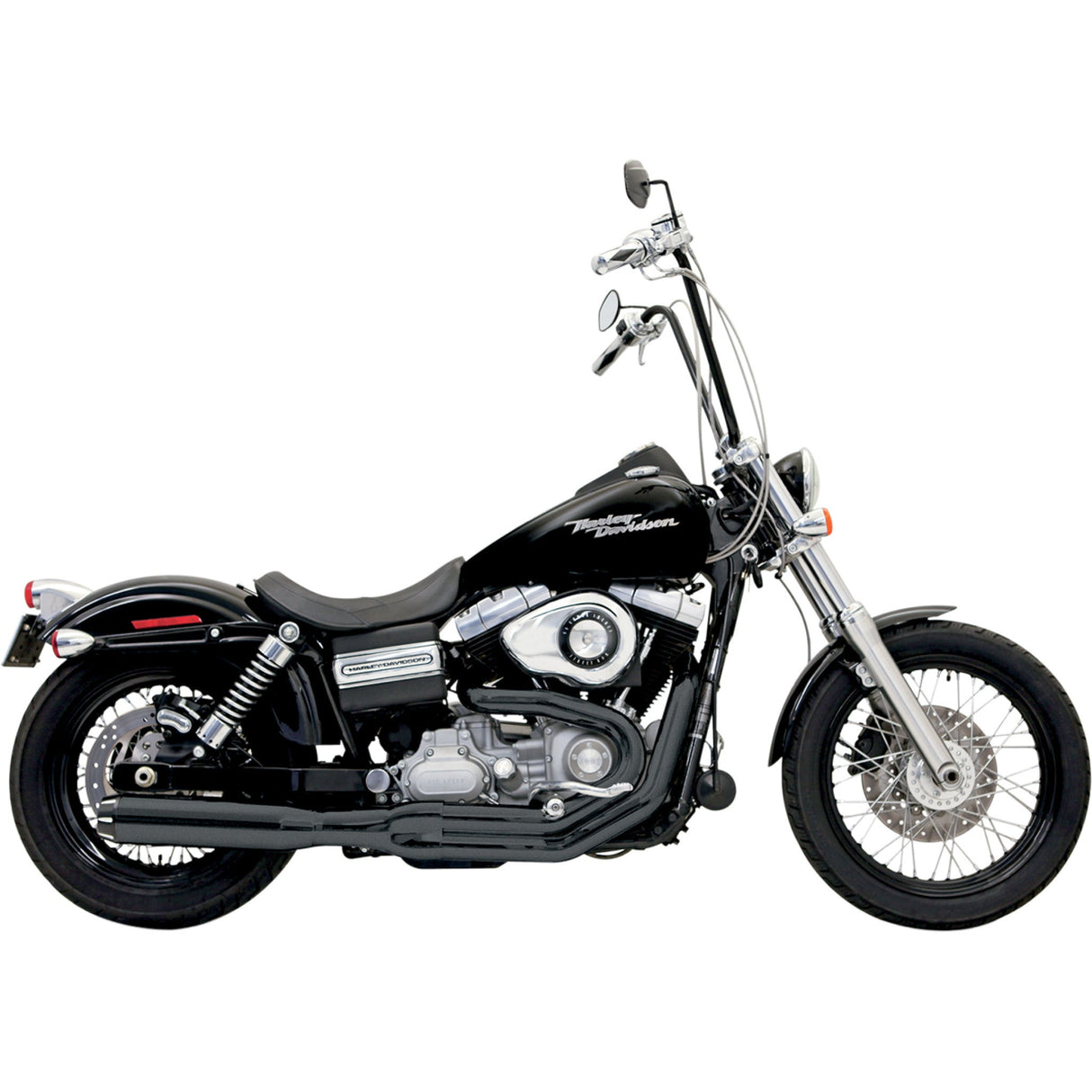 Bassani Xhaust Road Rage II B1 Power 2-Into-1 Exhaust System - 1D18RB For Harley Dyna 1991-2017