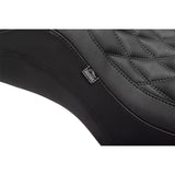 Mustang Double Diamond Squareback Seat Smooth - 88416 For Harley Touring 2023-2026