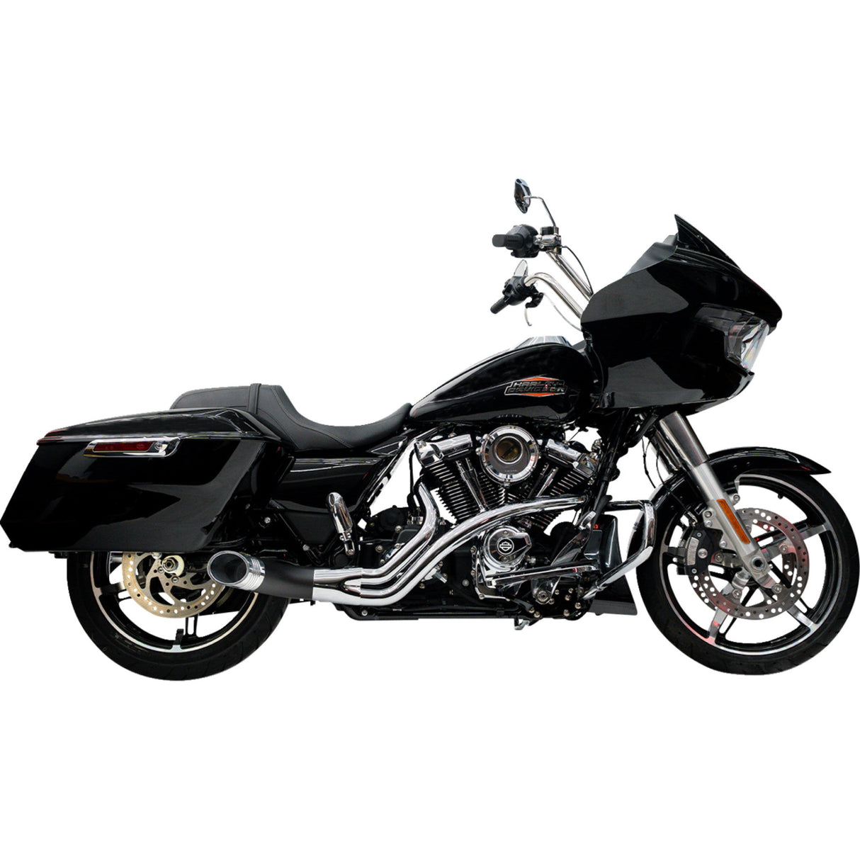 Trask 2-Into-1 Up Yours Exhaust System M8 Chrome - TM-5760CH For Harley Touring 2017-2026