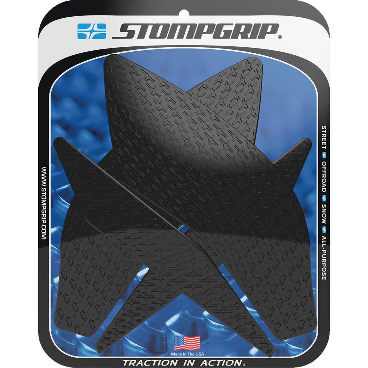 STOMPGRIP 4320-2645 55-14-0099B Icon Profile Traction Pad Tank Grips Traction Pad Tank Grips - Icon - Black - YZF-R1