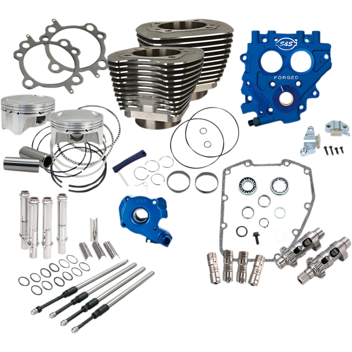 S&S CYCLE 0904-0026 330-0664 100" Power Package Engine Performance Kit - Chain Drive - Black