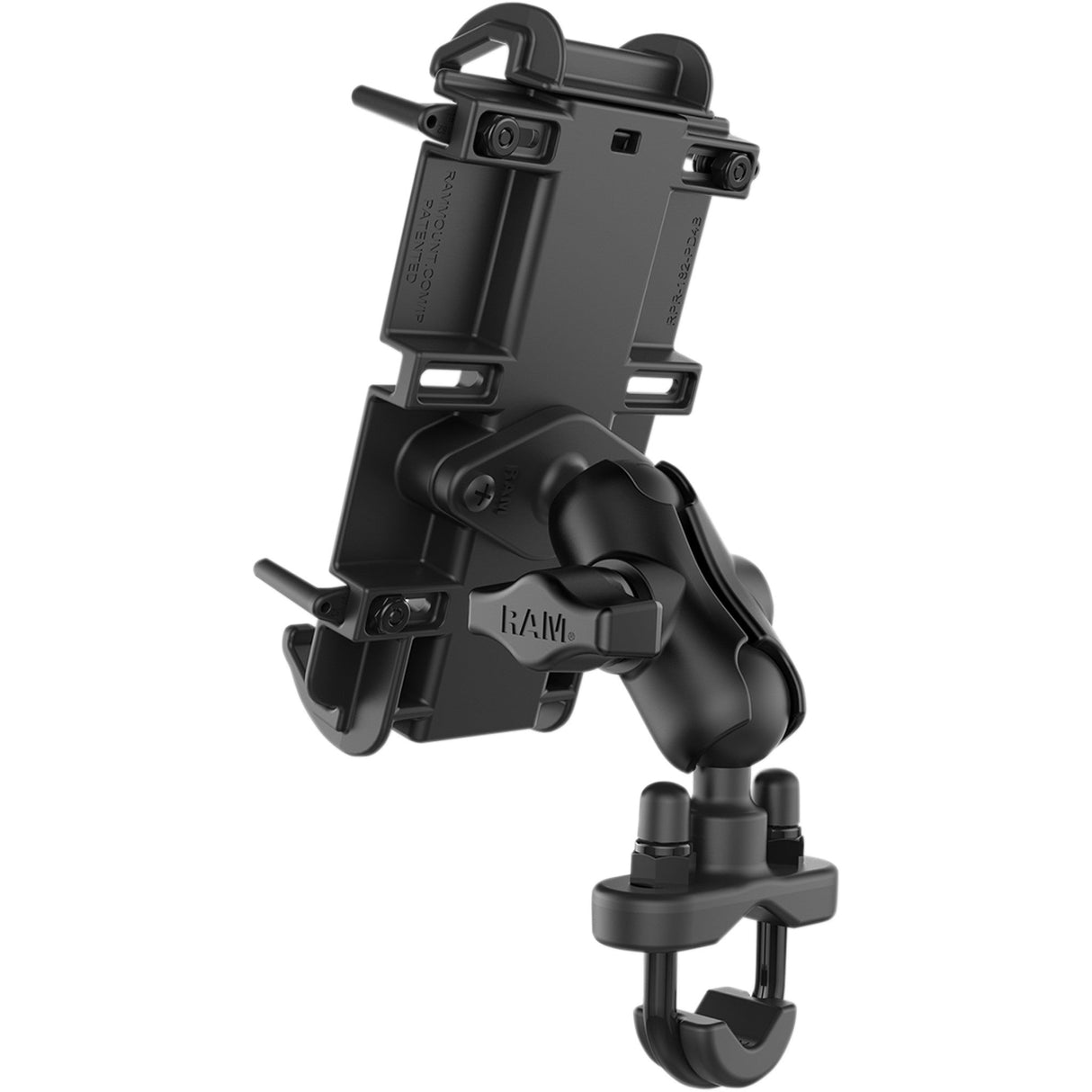 RAM MOUNTS 0636-0158 RAM-B-149ZA-PD4 Quick Grip Phone Mount with U-Bolt Base Phone Mount - XL - Quick Grip™ - U-Bolt Base