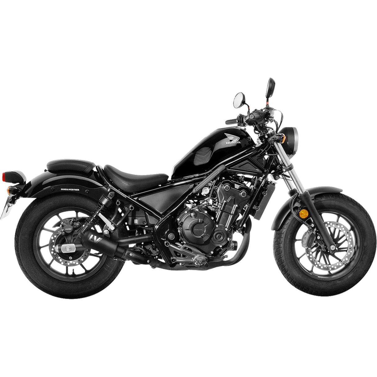 Leovince LV-10 Full Black Muffler - 15224FBU Honda Rebel 2017-2026