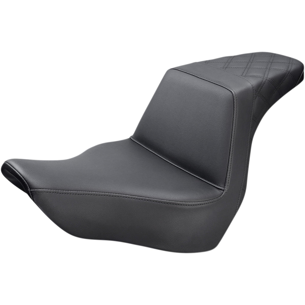 Saddlemen Step-Up Seat — Rear Lattice Stitch Black - 818-29-173 For Harley Softail 2018-2026